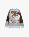 1 x Cat & Mouse Graphics Crewneck - Blue, S image