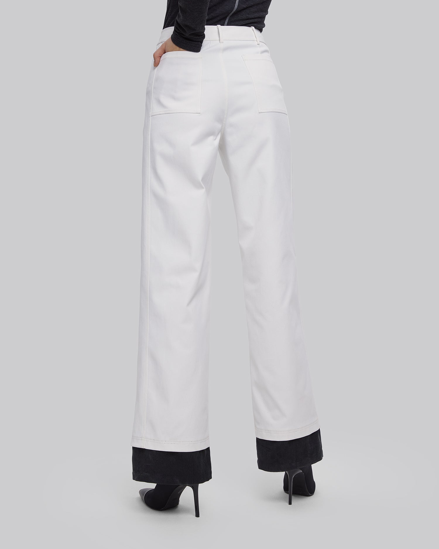 Color Contrast Wide Leg Pants image 4