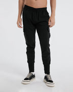 Stylish Tapered Leg Workwear Pants - Black, XS image