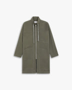 Drawstring Multi-Pocket Long Coat image 0