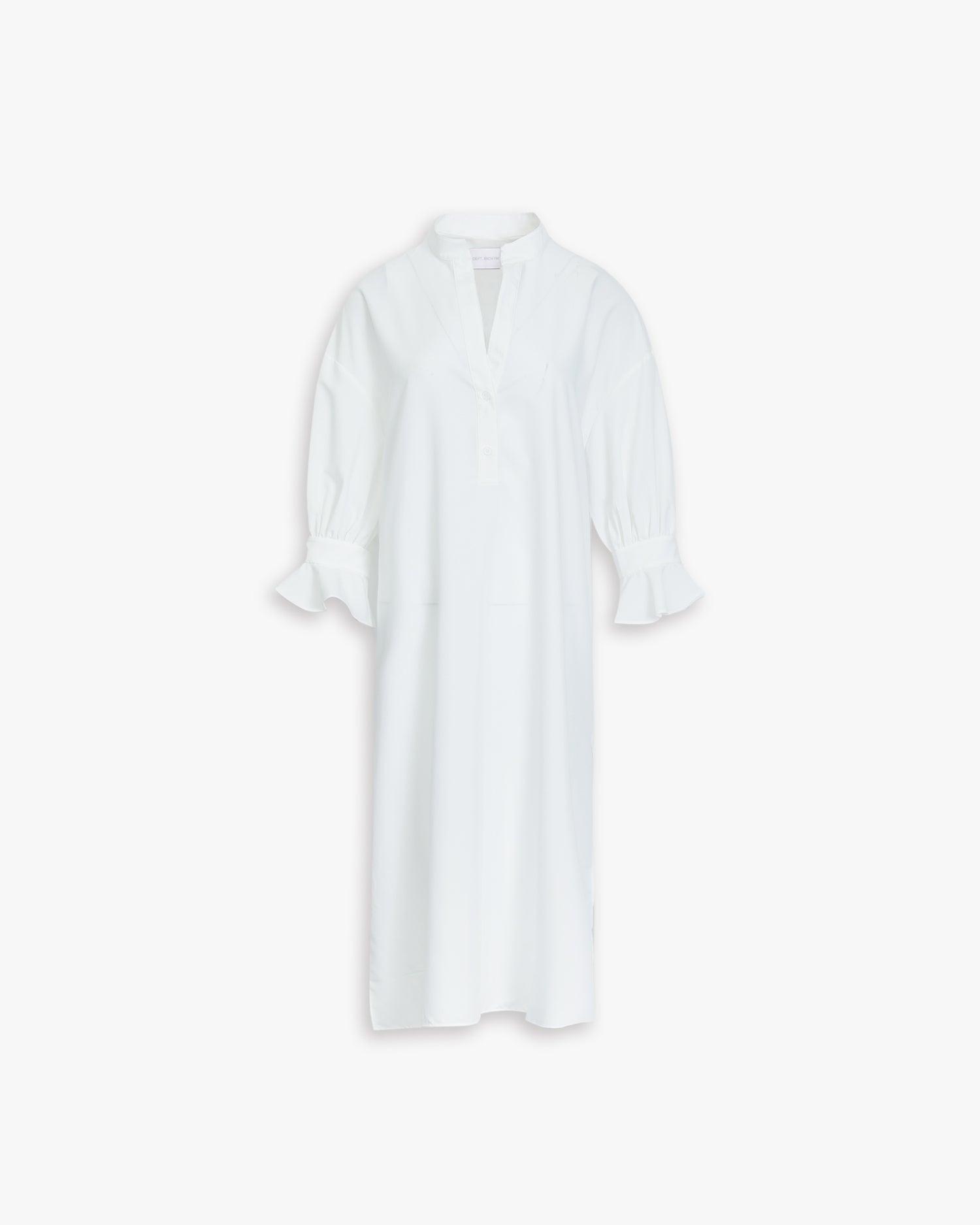 Cotton V-Neck Long Shirt image 0