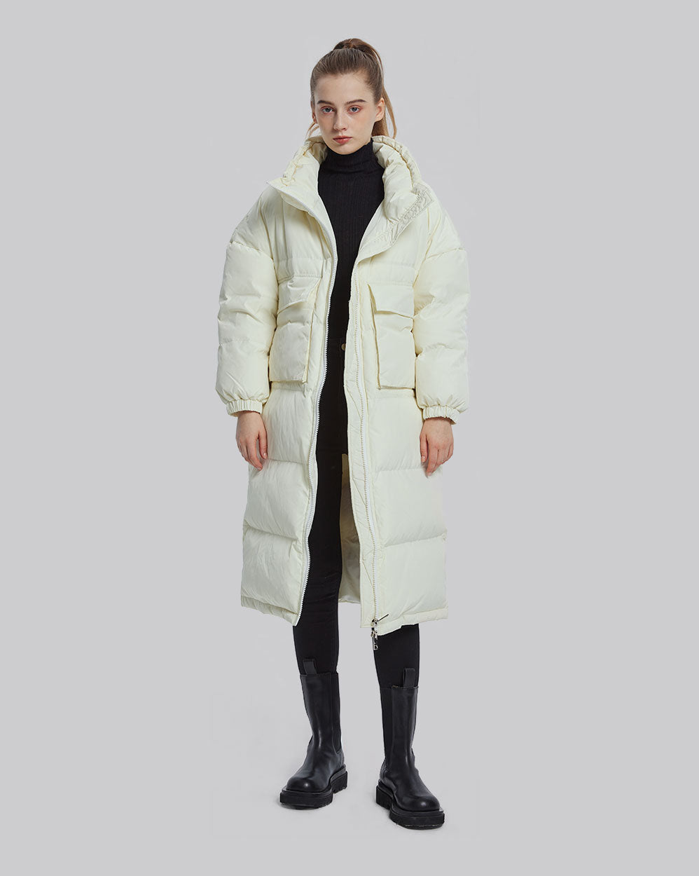 High Collar Duck Down Jacket image 1