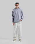 Cotton Oversized Letter Hoodie - Gray, S image