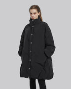 High Collar Cocoon Puffer Jacket image 1