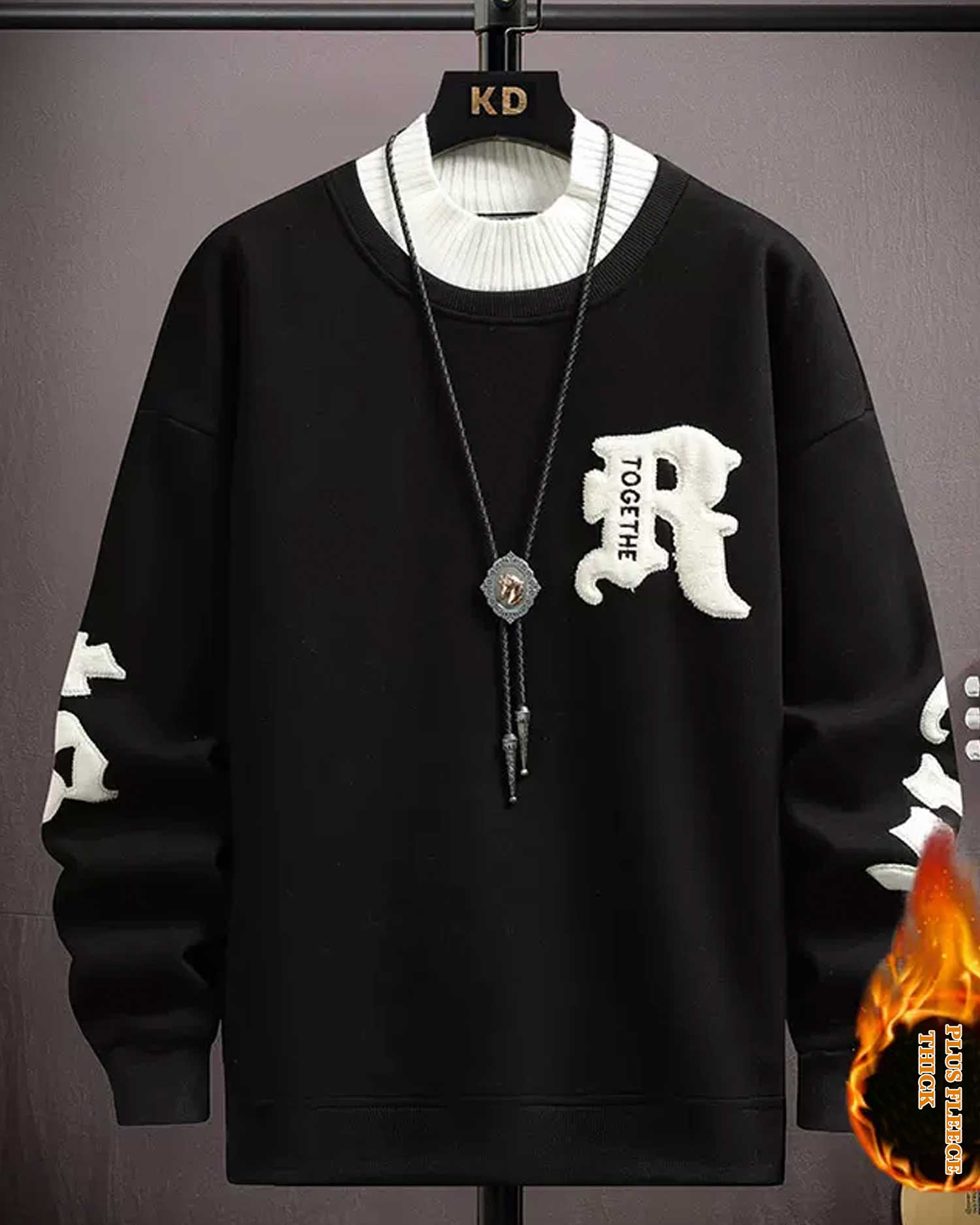 Fleece Lined Cotton Pullover image 0