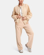 Side Strap Basic Sweatpants - Wheat, S image