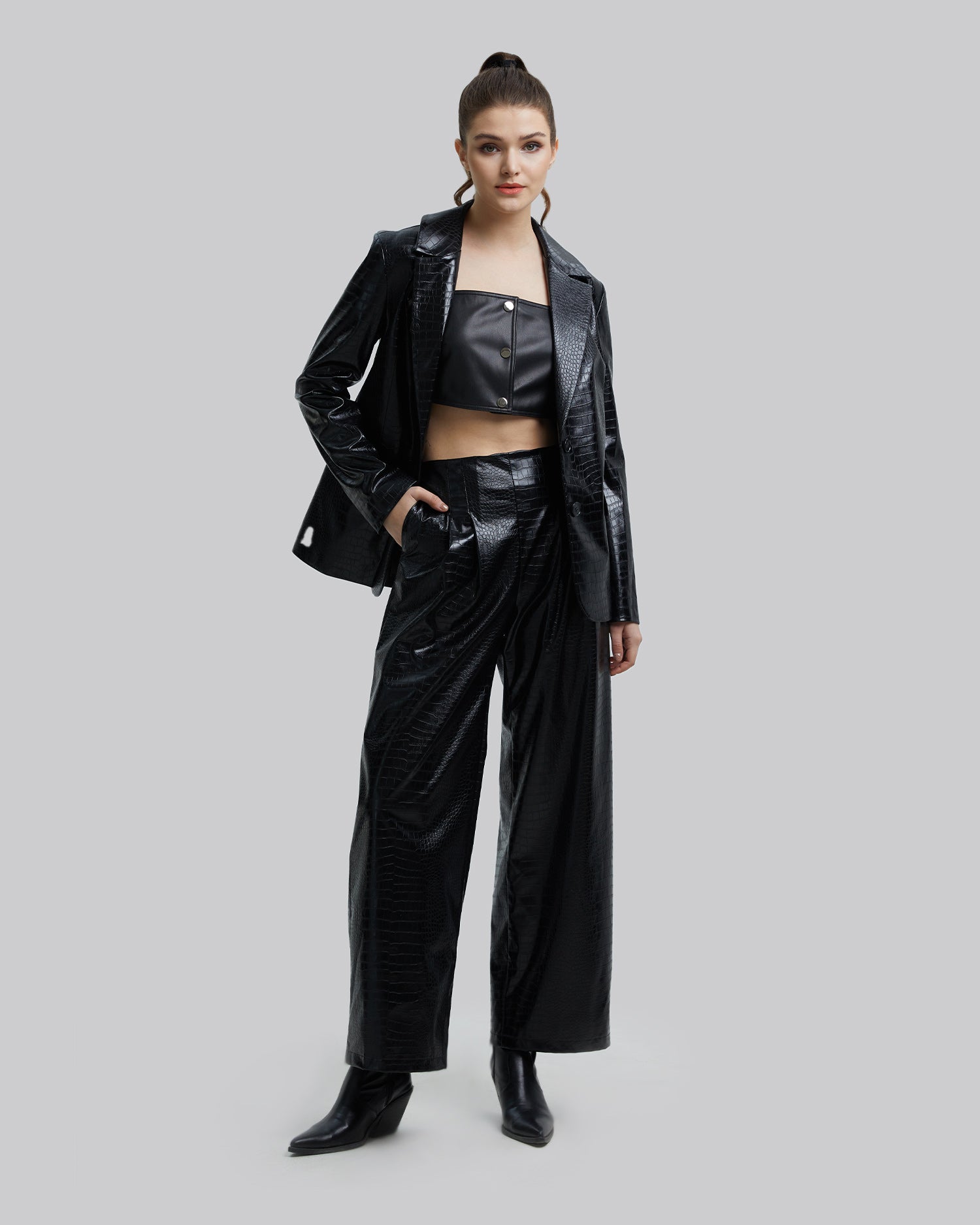 Faux Snake-Leather Pants image 3