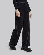 Wide-Leg Panel Wool Pants image 3