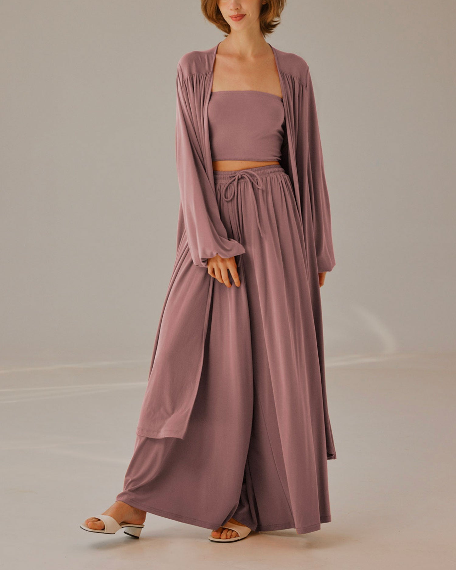 Maxi Pleated Cardigan - Martini, S image