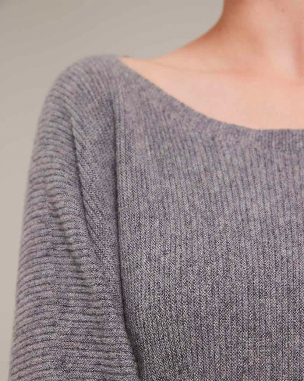 Pure Cashmere Batwing Sleeve Crew Sweater image 6
