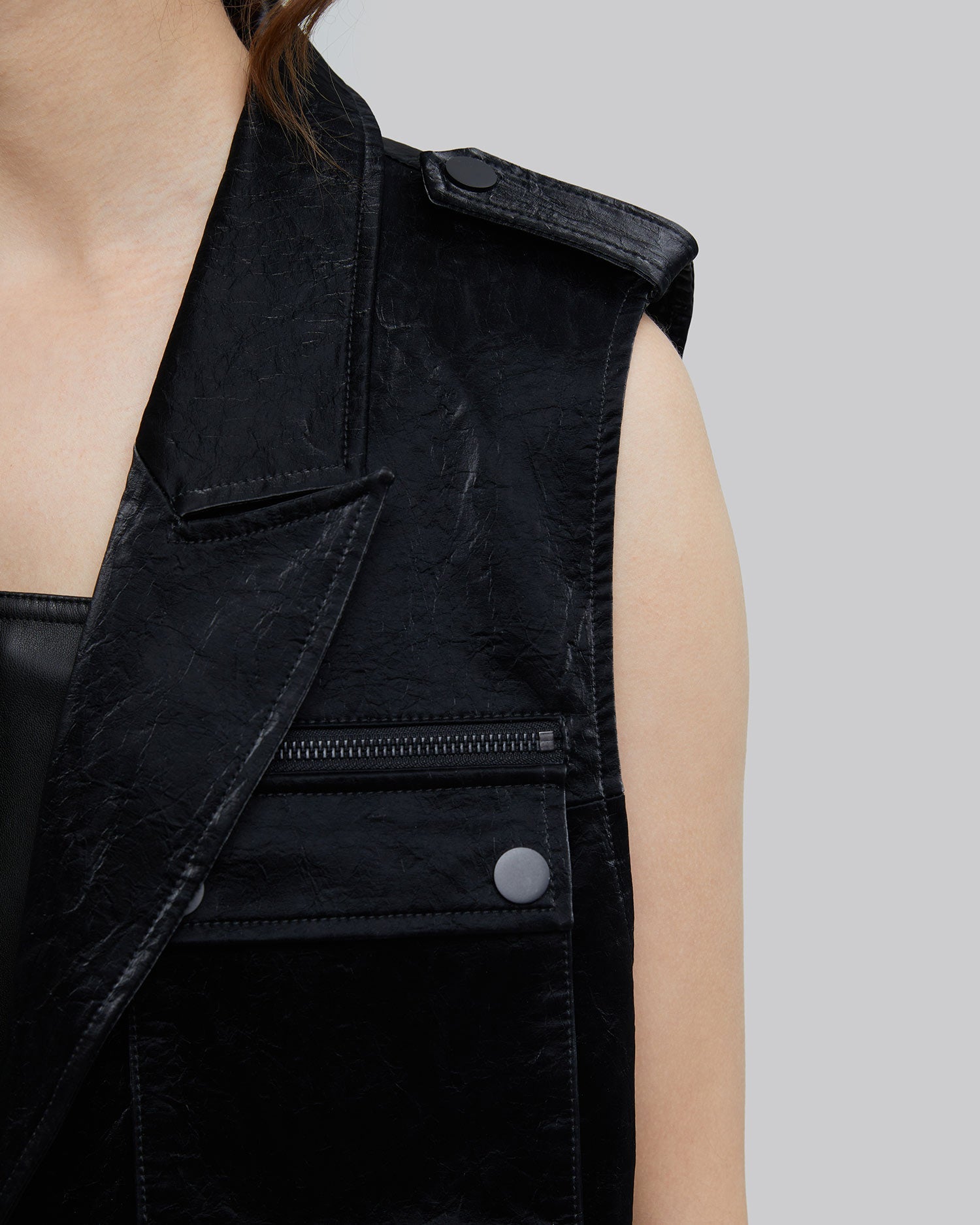 Sanded Faux-Leather Vest image 5
