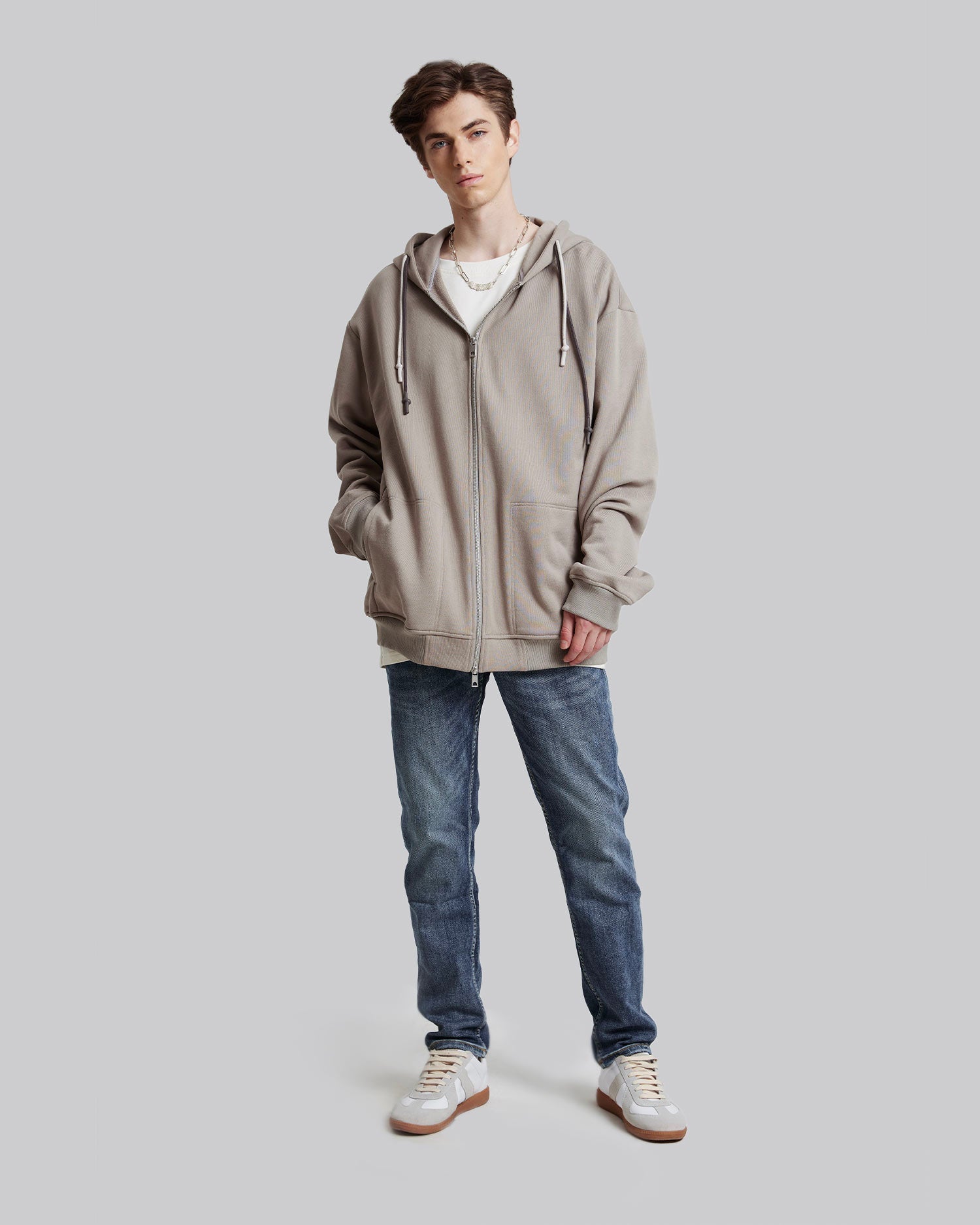 Double Drawcords Zip Hoodie image 2