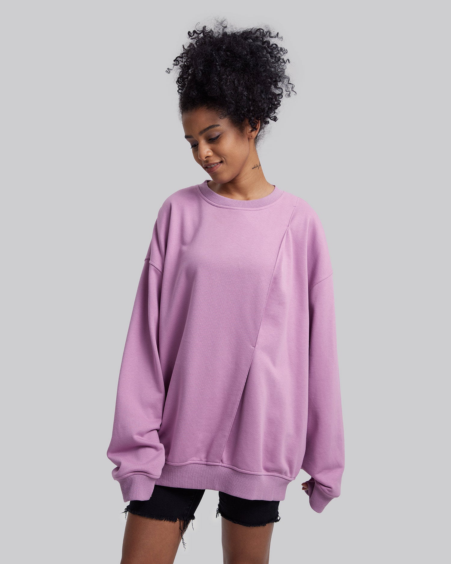 Sweatshirt With Pinch-Fold image 1