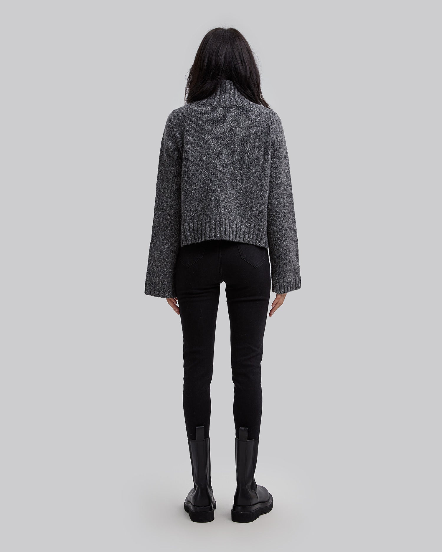 Cropped Turtleneck Sweater image 4