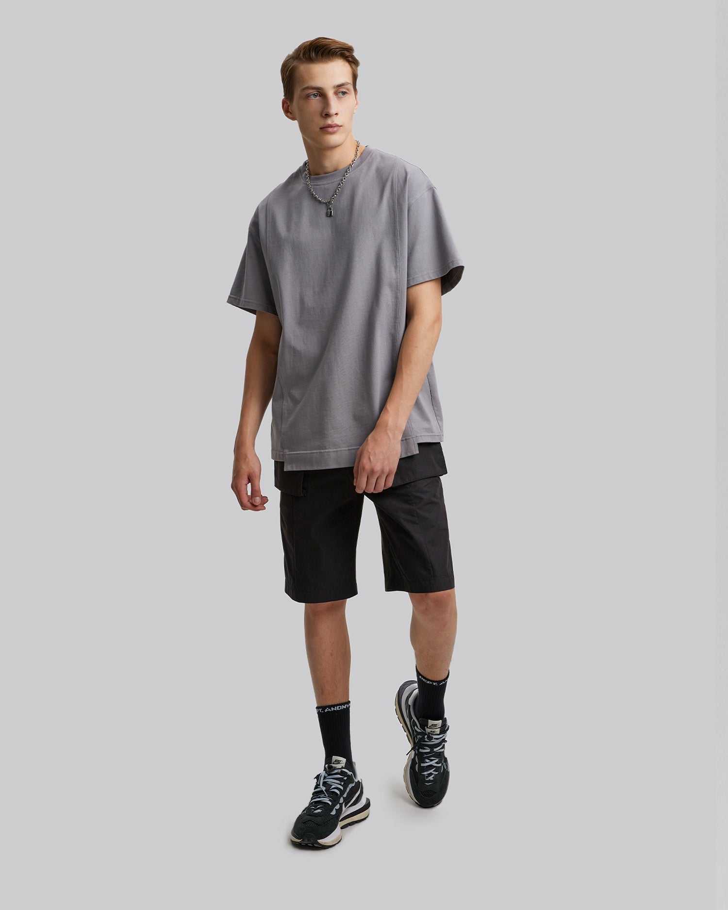 All-Cotton Stand-Alone Tee - Grey, M image