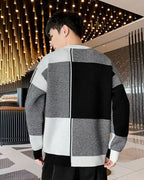 Knitted Colorblock Crew Jumper image 1