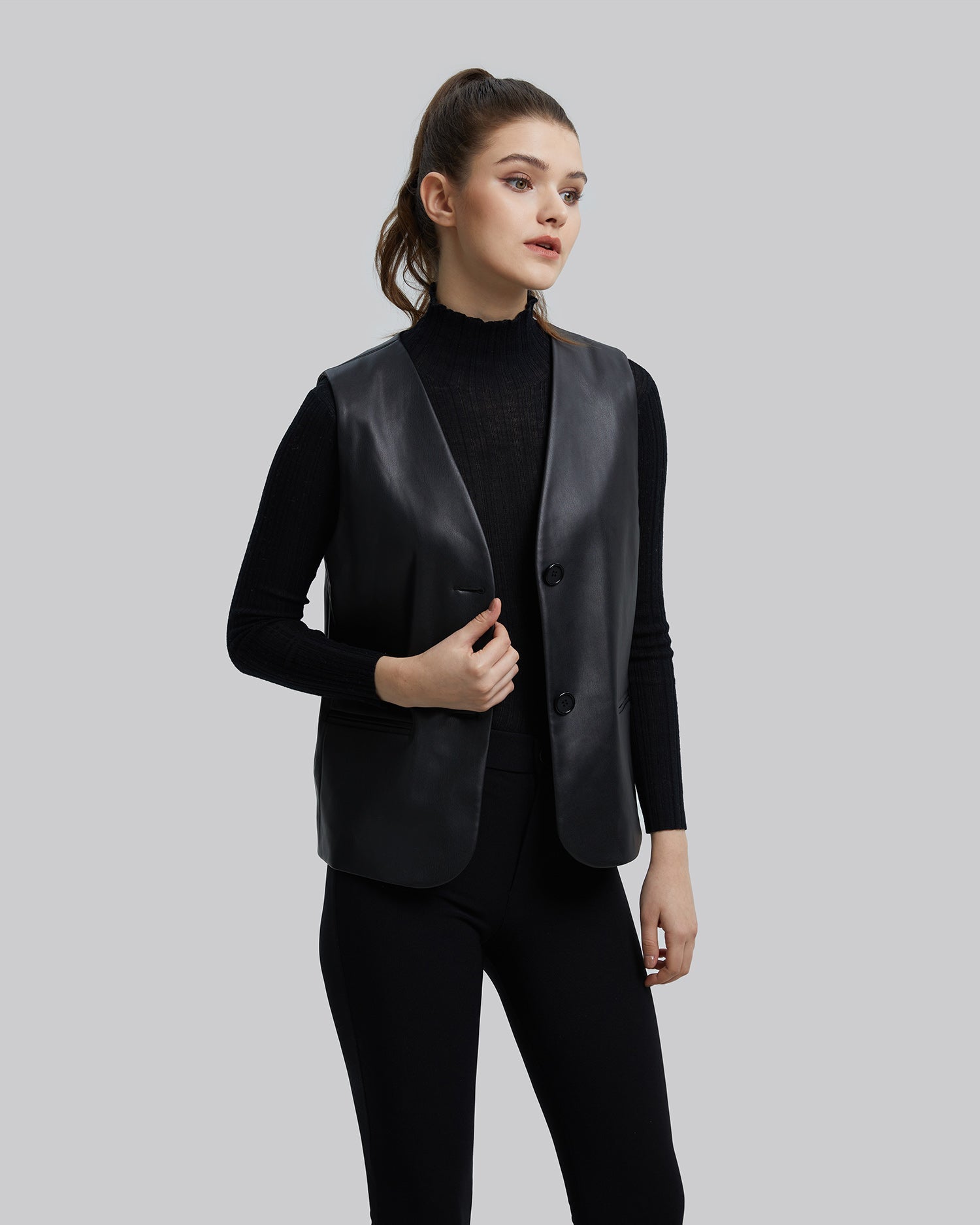 Faux-Leather Vest image 2