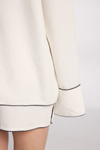 Silk Contrast Pajama Set image 5