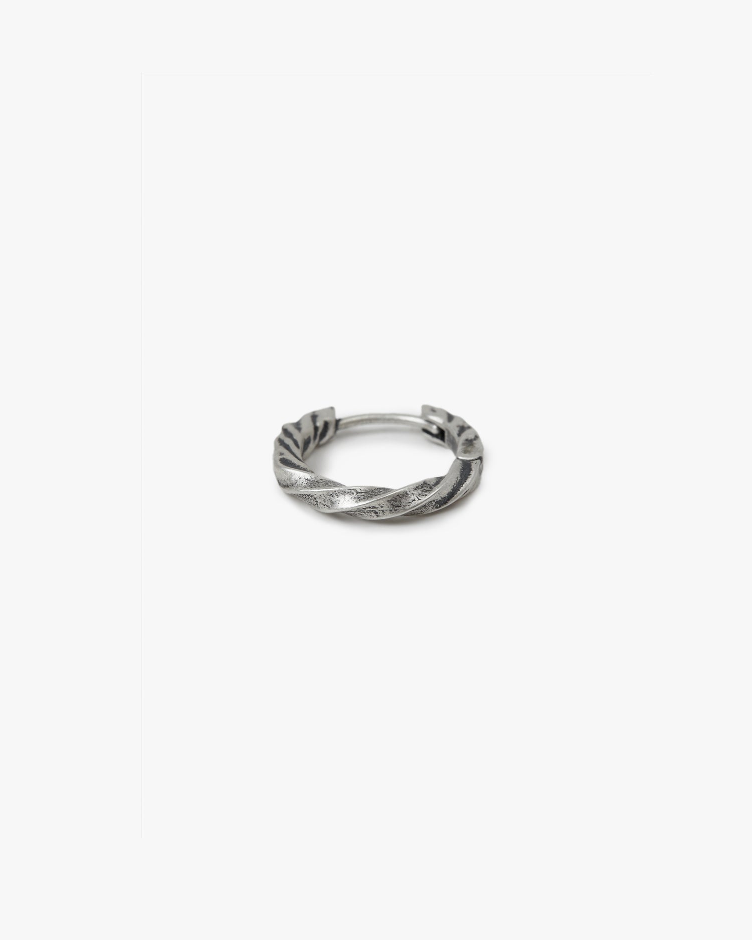 Silver Twisted Hoop Earring image 0