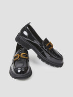 Croc-Effect Leather Platform Loafers image 2