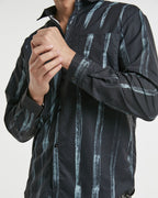 Irregular Striped Print Long-Sleeve Shirt image 6