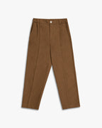 Cropped Roomy Pants - Brown, S image