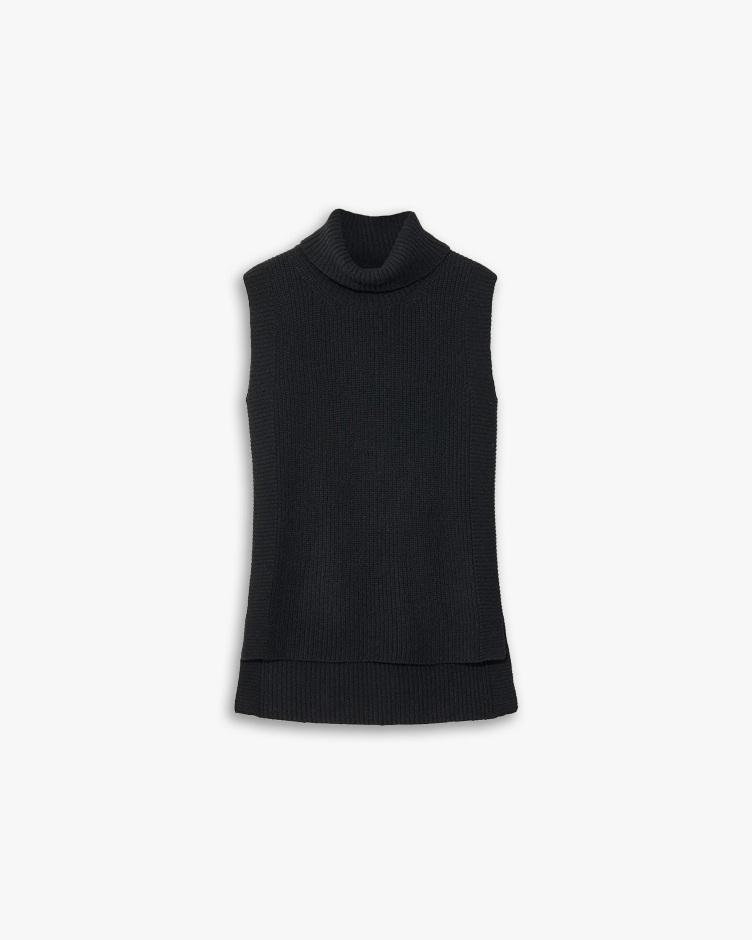 Turtleneck Knitted Pure Merino Wool Vest image 0