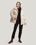 Oversized Down Parka - Ivory, XL image