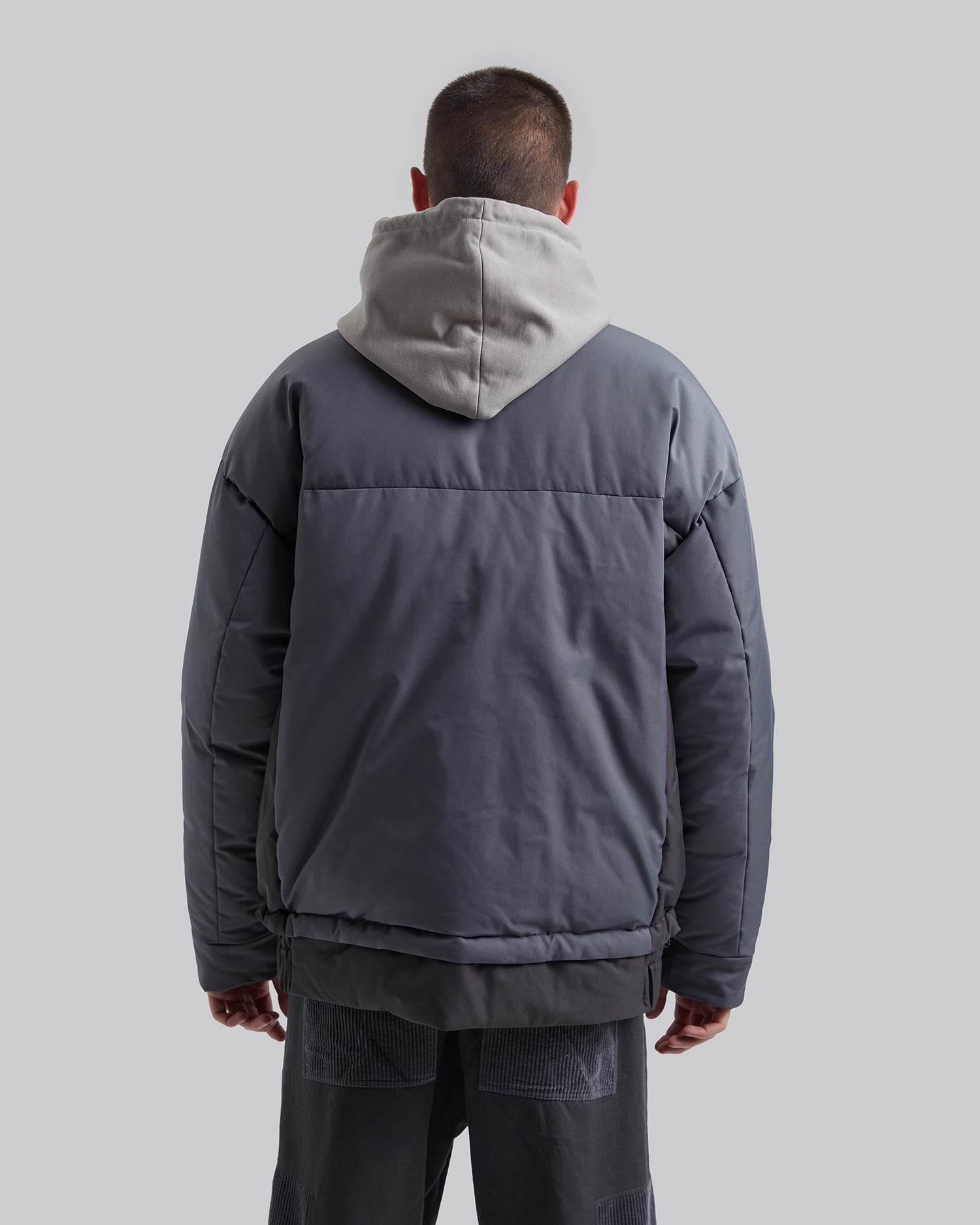 High Collar Panel Puffer Jacket image 4