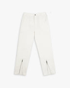 Tapered Pants With Shin Zippers - Bright White, M image