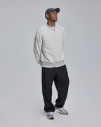 Wool Reversed Crewneck Sweatshirt - Platinum, M image