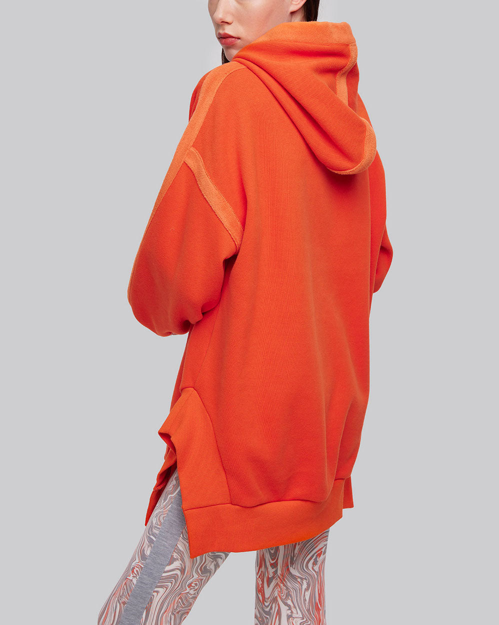 Irregular-Hem Long Hoodie image 5