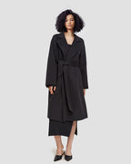 Wool Wrap Coat - Black, L image