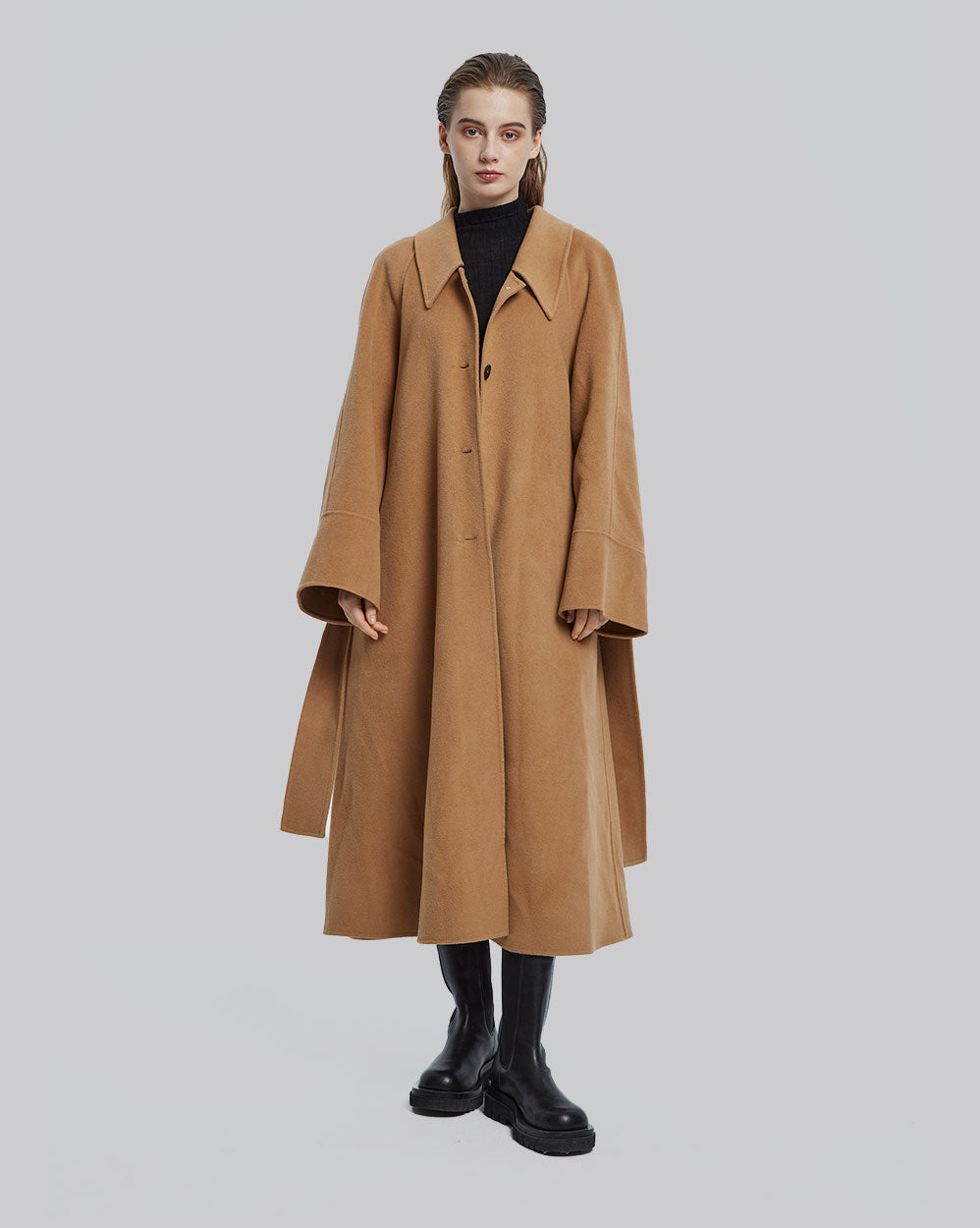 100% Wool Single Breasted Coat image 1