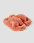 Fluffy Plush Slippers - Coral, 8 image