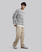 Triangle Pattern Ribbed Sweater - Multi-Colored, XL image