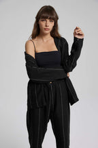 Linen Striped Blazer image 4