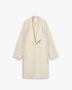Beige Boxy Lapel Wool Coat image 0