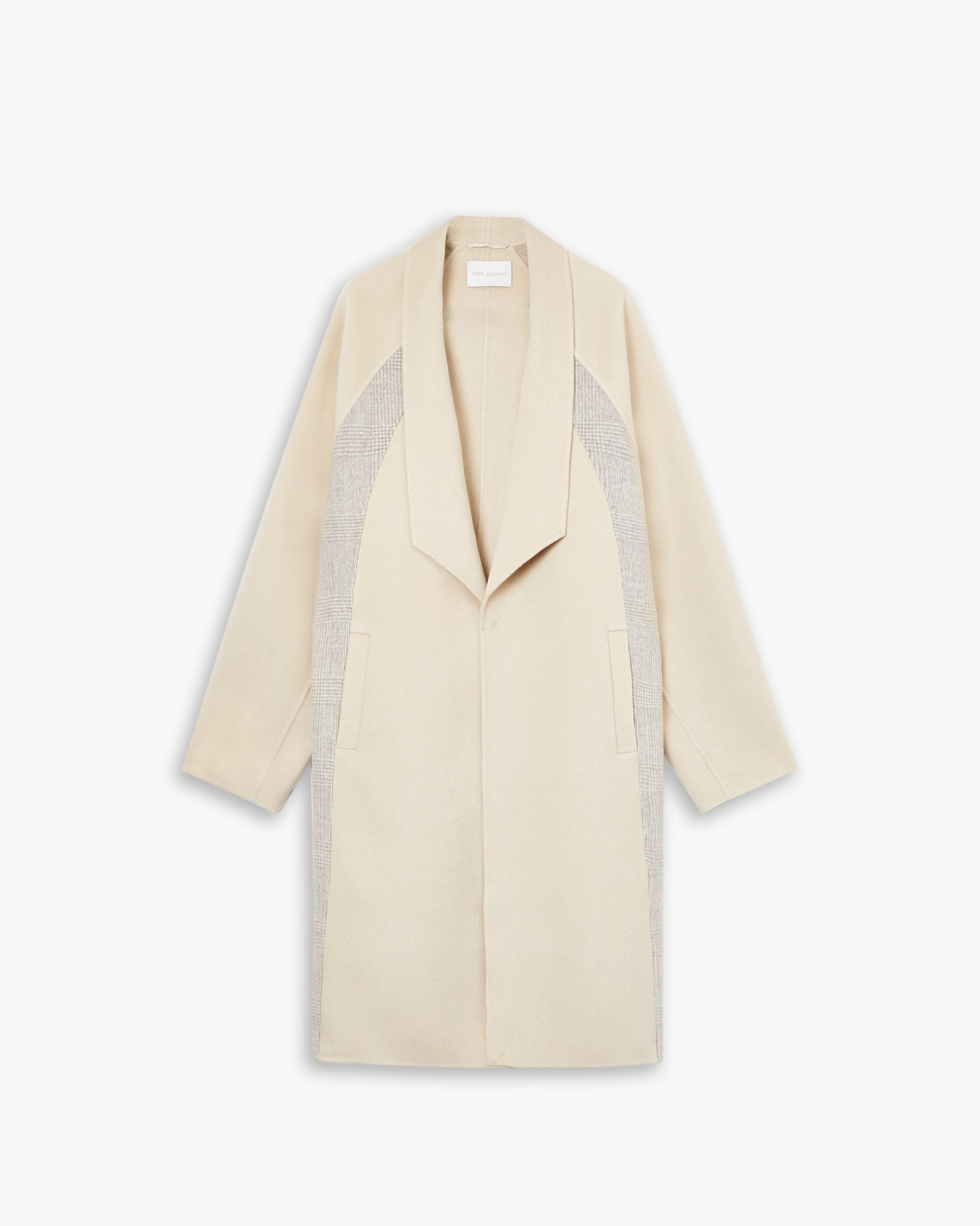 Beige Boxy Lapel Wool Coat image 0
