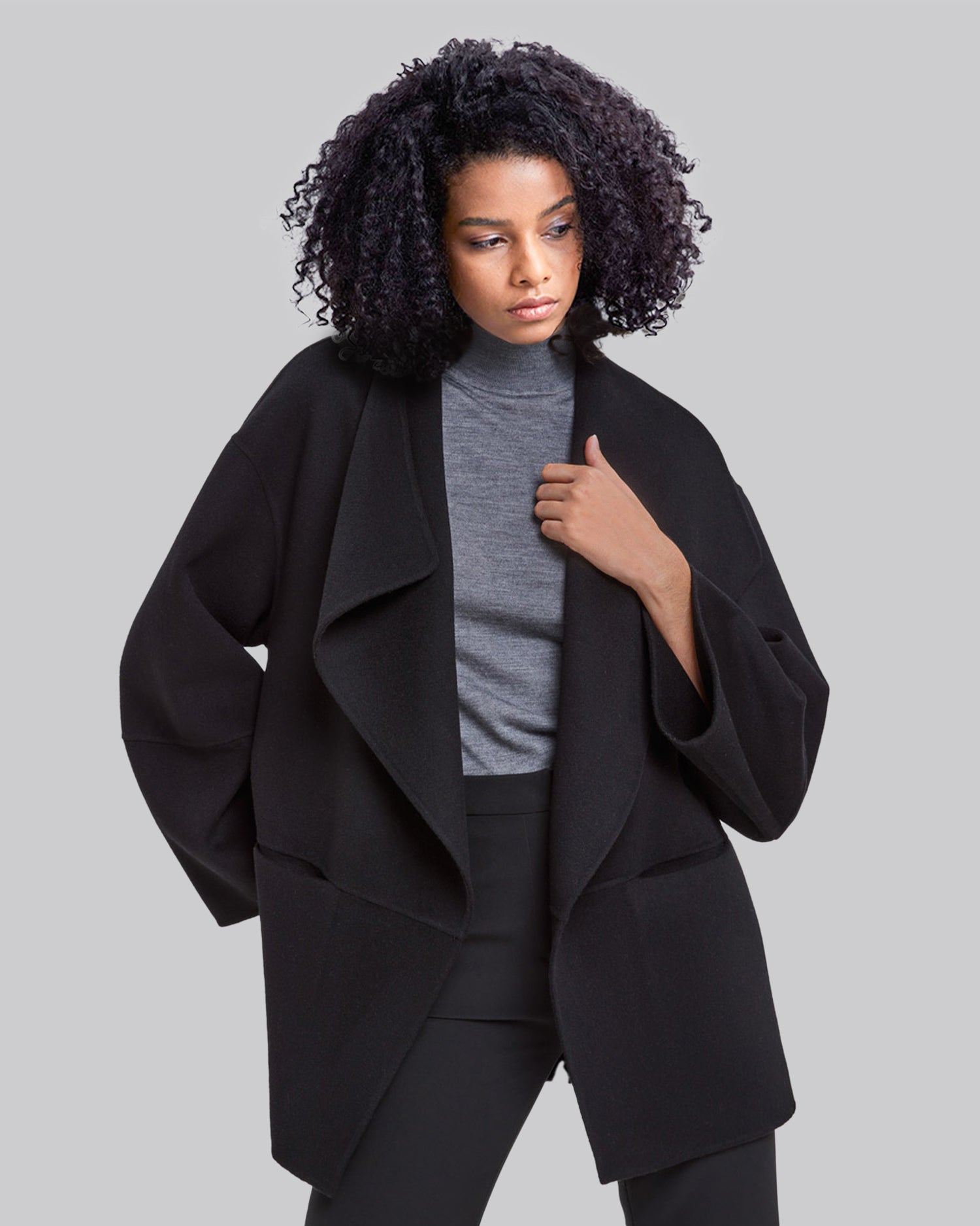 Flare Sleeved Cashmere Coat image 1