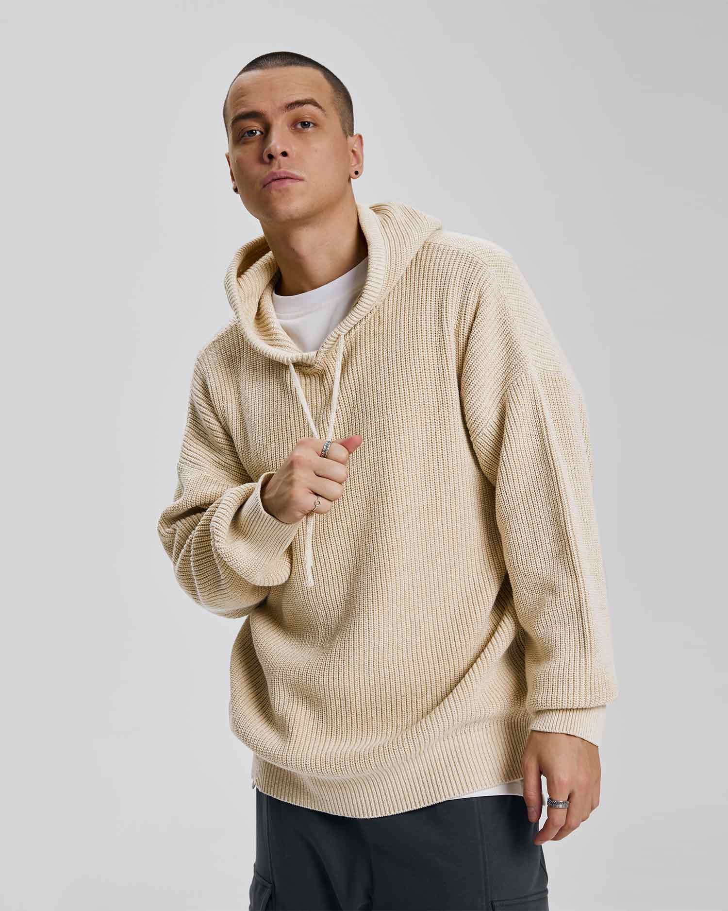 1 × Knitted Hooded Sweater image 1
