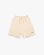 Raw-Edged Gym Shorts - Ivory, M image