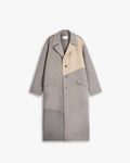 1 ×Paneled Cashmere Coat - Grey, S image