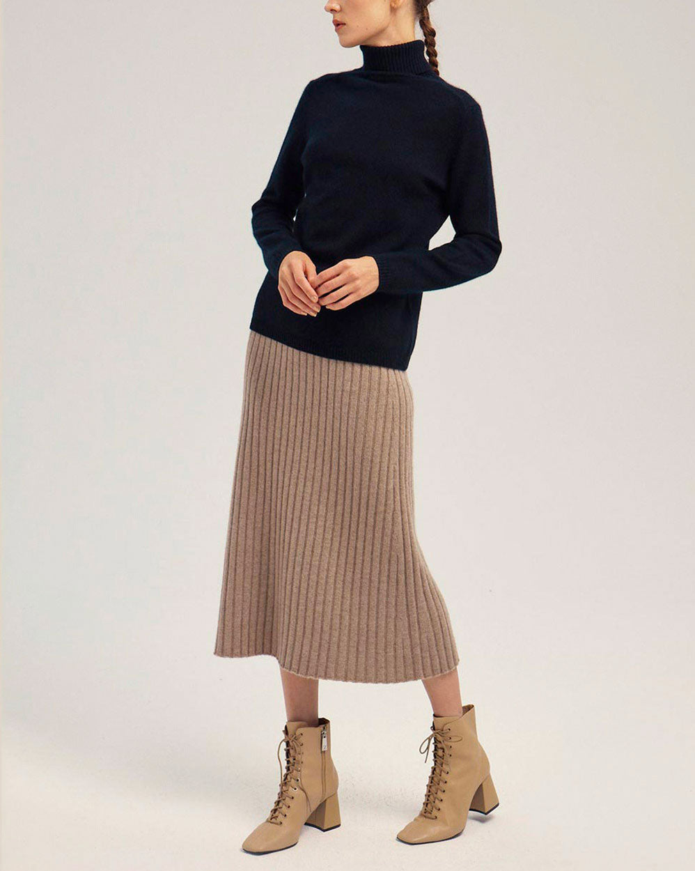 Cashmere Knitted Roll-Neck Sweater image 2