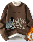 Layered Neck Cotton Pullover - Raw Umber, XXXL image