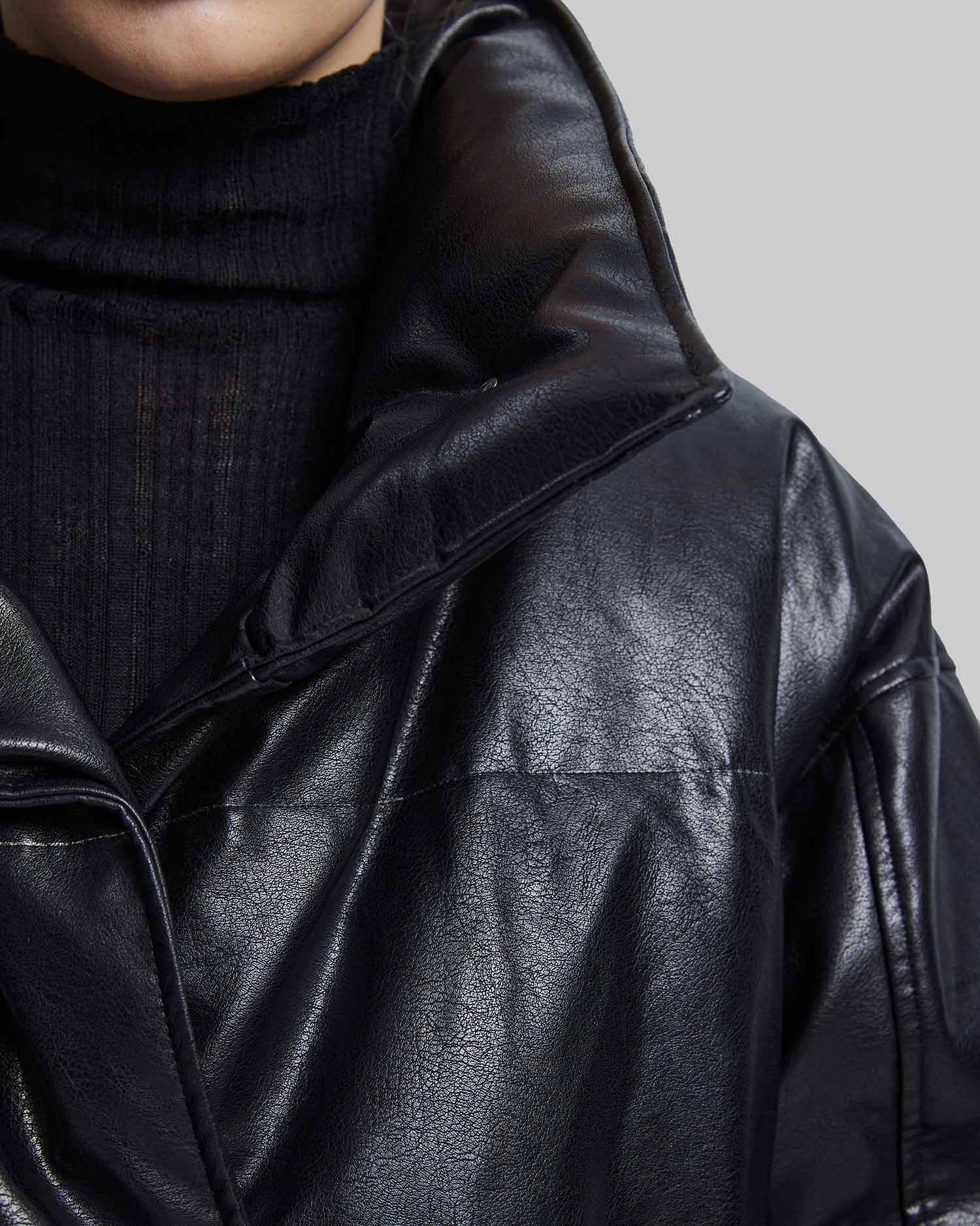 Leather-Like Down Jacket image 3